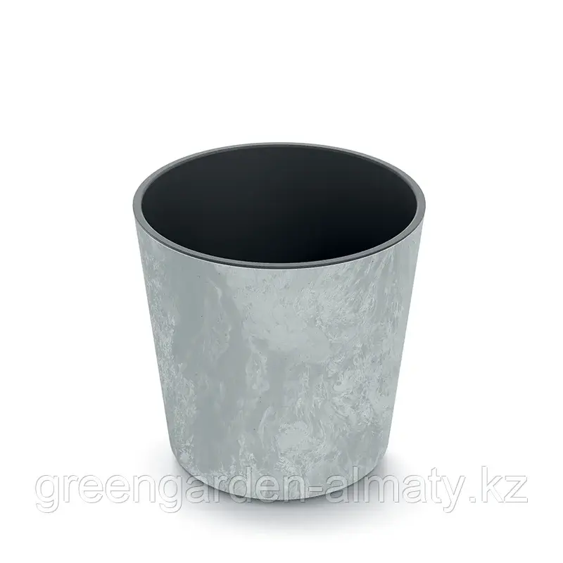 Горшок с внутренней вставкой Urbi Round Beton Effect | Prosperplast Конкрит Код: DURO300E-422U