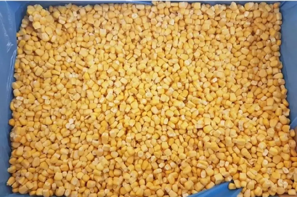 Замороженные зерна кукурузы