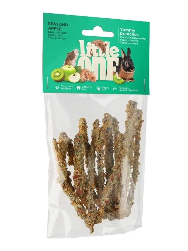 Little One Лакомые ветви для грызунов Киви и яблоко, 40 г