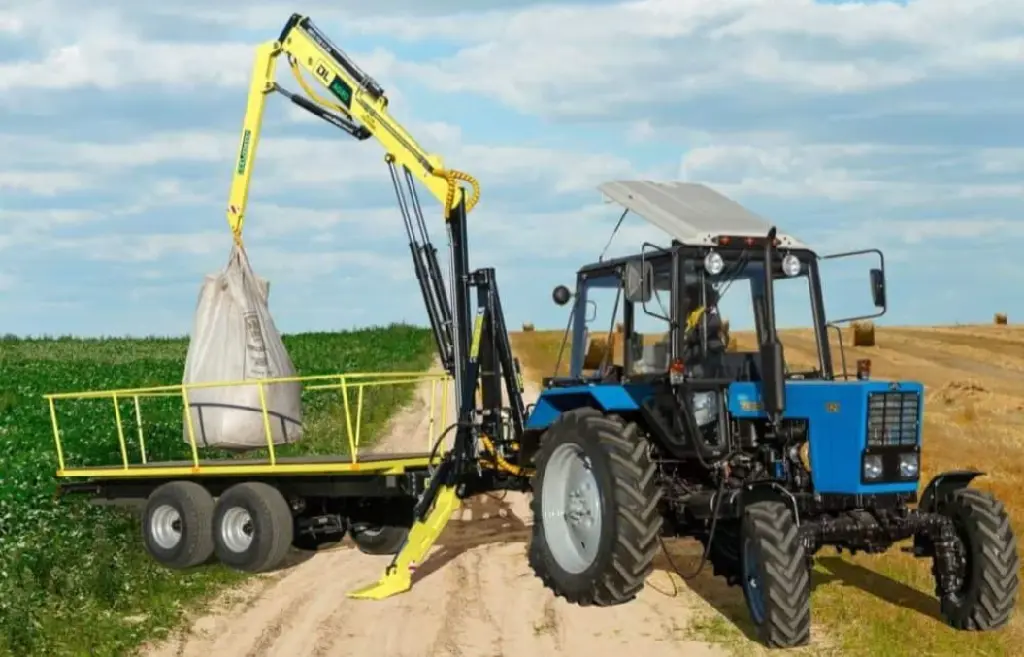 DL AGROMASTER - ТРАКТОРНЫЙ ПОЛУПРИЦЕП С КРАНОМ МАНИПУЛЯТОРОМ