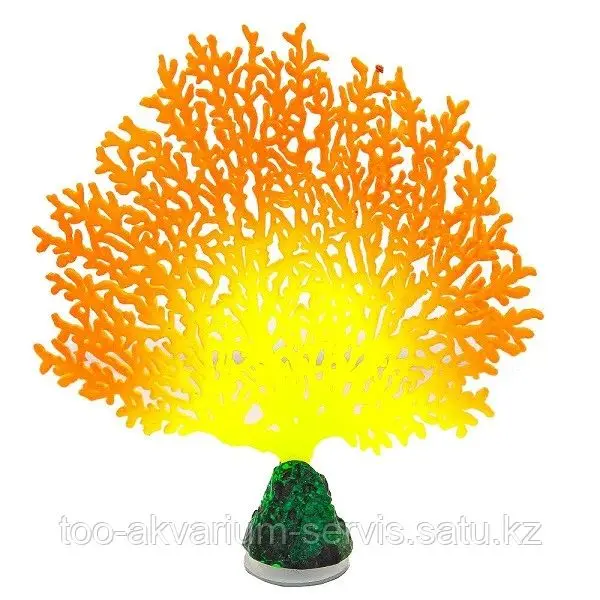 Gloxy Флуоресцентная аквариумная декорация Коралл веерный