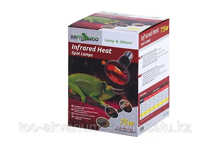 Repti Zoo" Infrared Heat Lamp, инфракрасная лампа 75w
