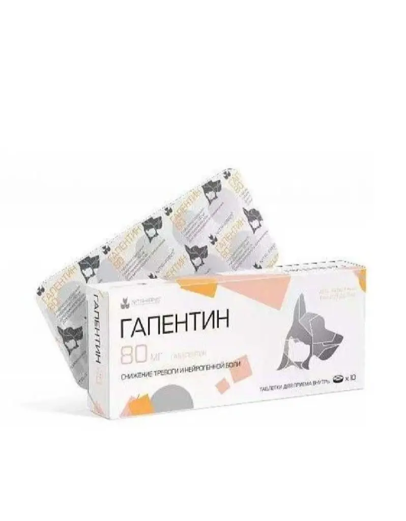 Гапентин 80 мг 10 таблеток