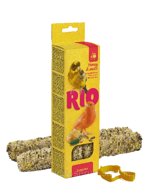 Rio Палочки для канареек с медом и полезными семенами, коробка 2х40 г.В наличии