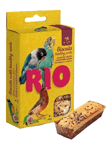 Rio Бисквиты для всех видов птиц с полезными семенами, коробка 5х7 г