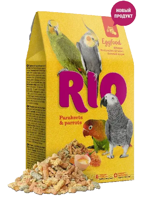 Rio Яичный корм для средних и крупных попугаев, коробка 250 г.