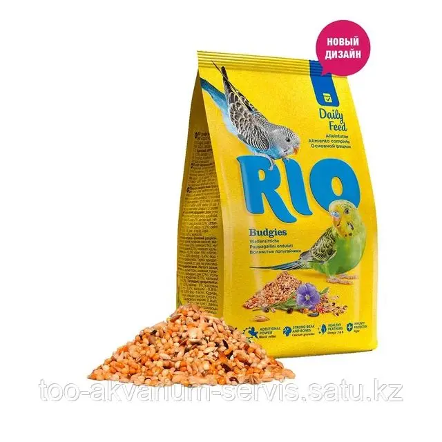 Rio Корм для волнистых попугайчиков, основной рацион, пакет 1 кг