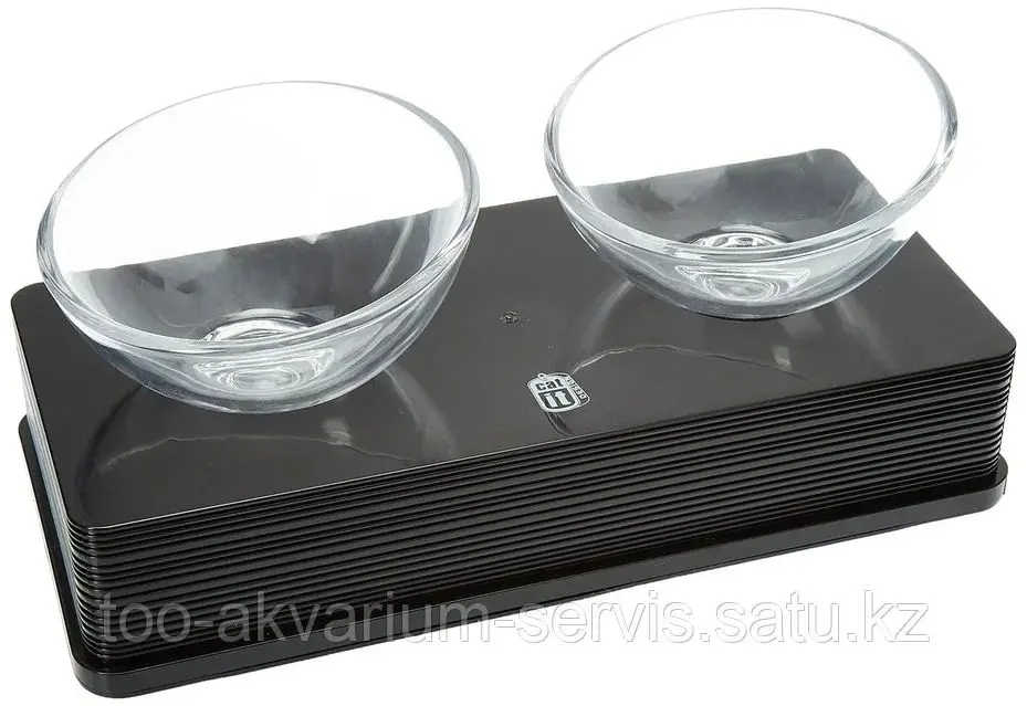 CA Style Glass Diner, Black 54531 СТЕКЛЯННЫЙ НАБОР ДЛЯ ДОМАШНИХ ЖИВОТНЫХ ЧЕРНЫЙ