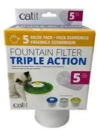 Catit 2.0 Triple Action Filter 5 pack 43746 СМЕННЫЙ ФИЛЬТР ДЛЯ ФОНТАНА ПИТЬЕВОГО