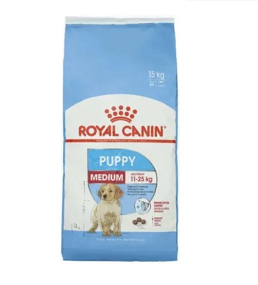 Royal Canin MEDIUM PUPPY 15 кг для щенков собак средних размеров от 2 до 12 месяцев, 15 кг