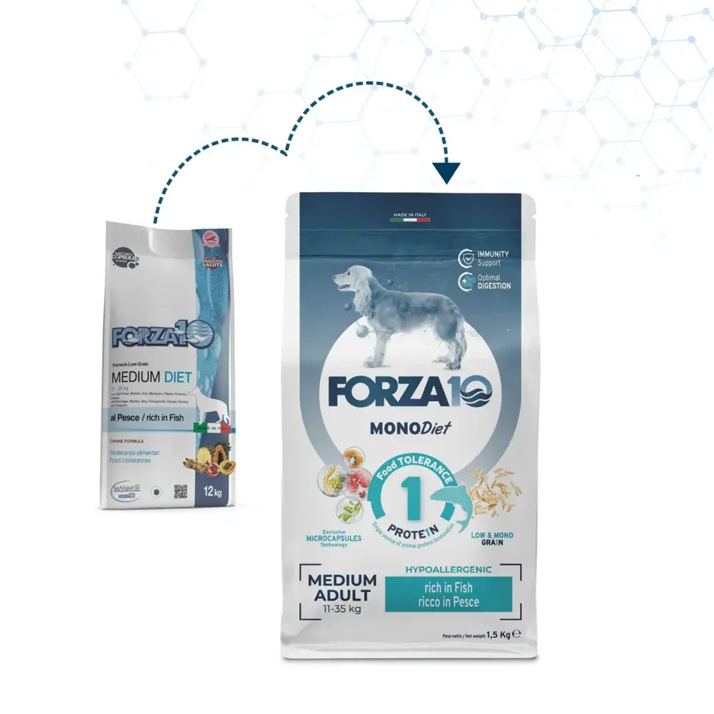 Forza10 Medium Diet Pesce для собак средних пород с рыбой 1,5 кг Код: 8020245011724