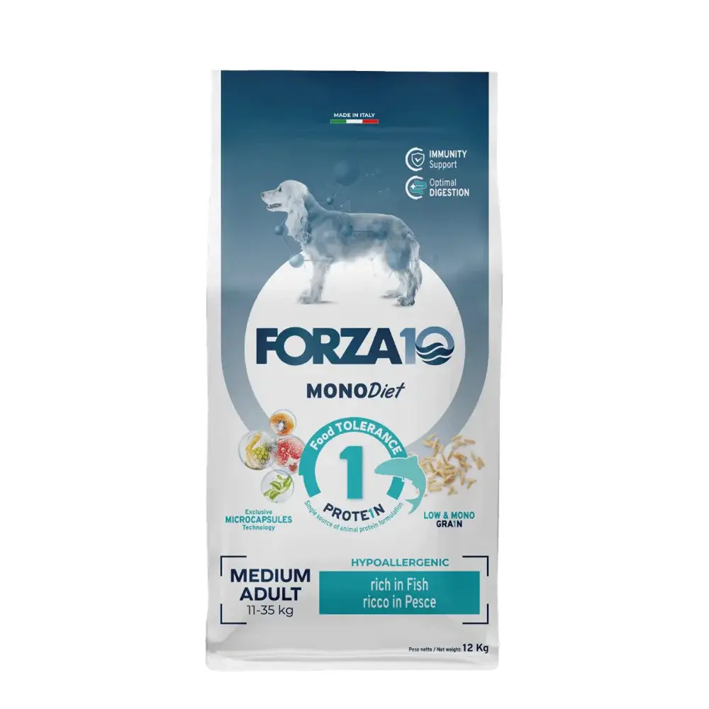 Forza10 Medium Diet Pesce для собак средних пород с рыбой 12 кг Код: 8020245011731