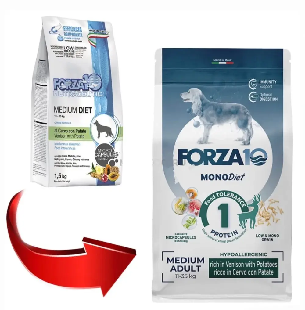Forza10 Medium Diet Cervo/Patate для собак средних пород с олениной и картофелем 12 кг Код: 8020245011779