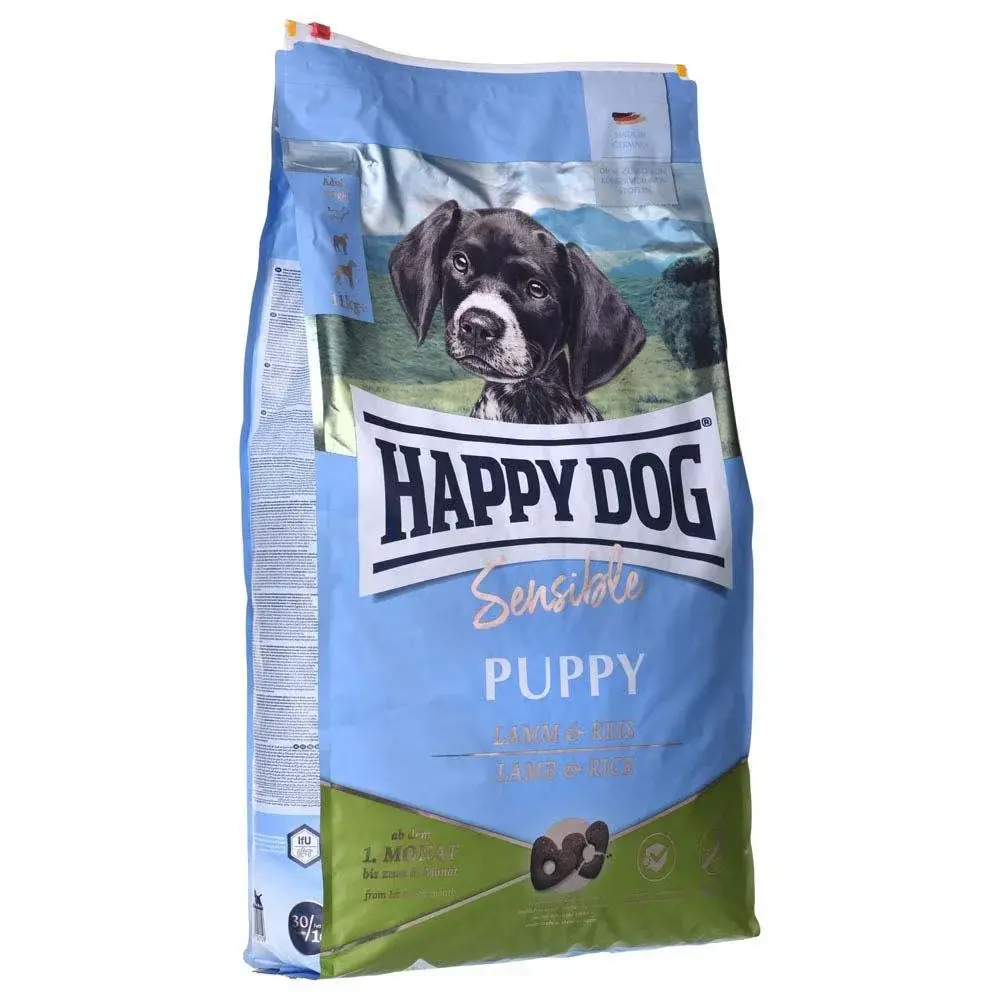 Happy Dog Sensible Puppy Lamb&Rice 1 кг сухой корм для щенков от 4 недель до 6 месяцев с ягненком и рисом. Код: 152173