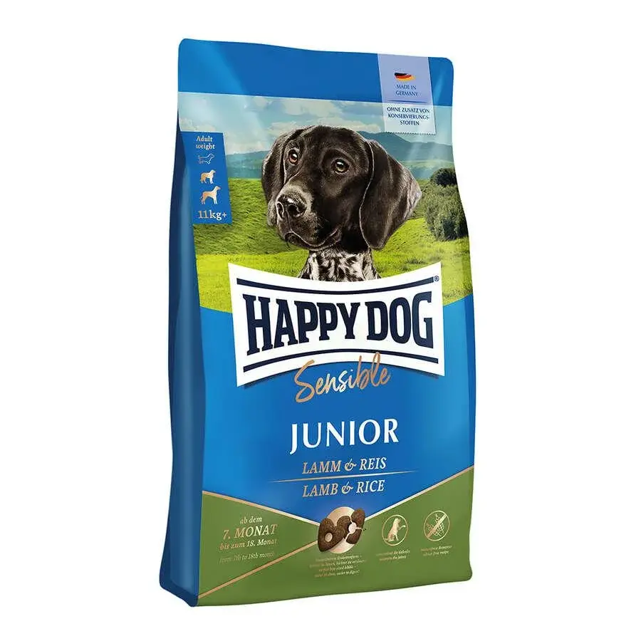 Happy Dog Sensible JUNIOR Lamb&Rice 1 кг для молодых собак от 7 до 18 месяцев с ягненком и рисом. Код: 152210