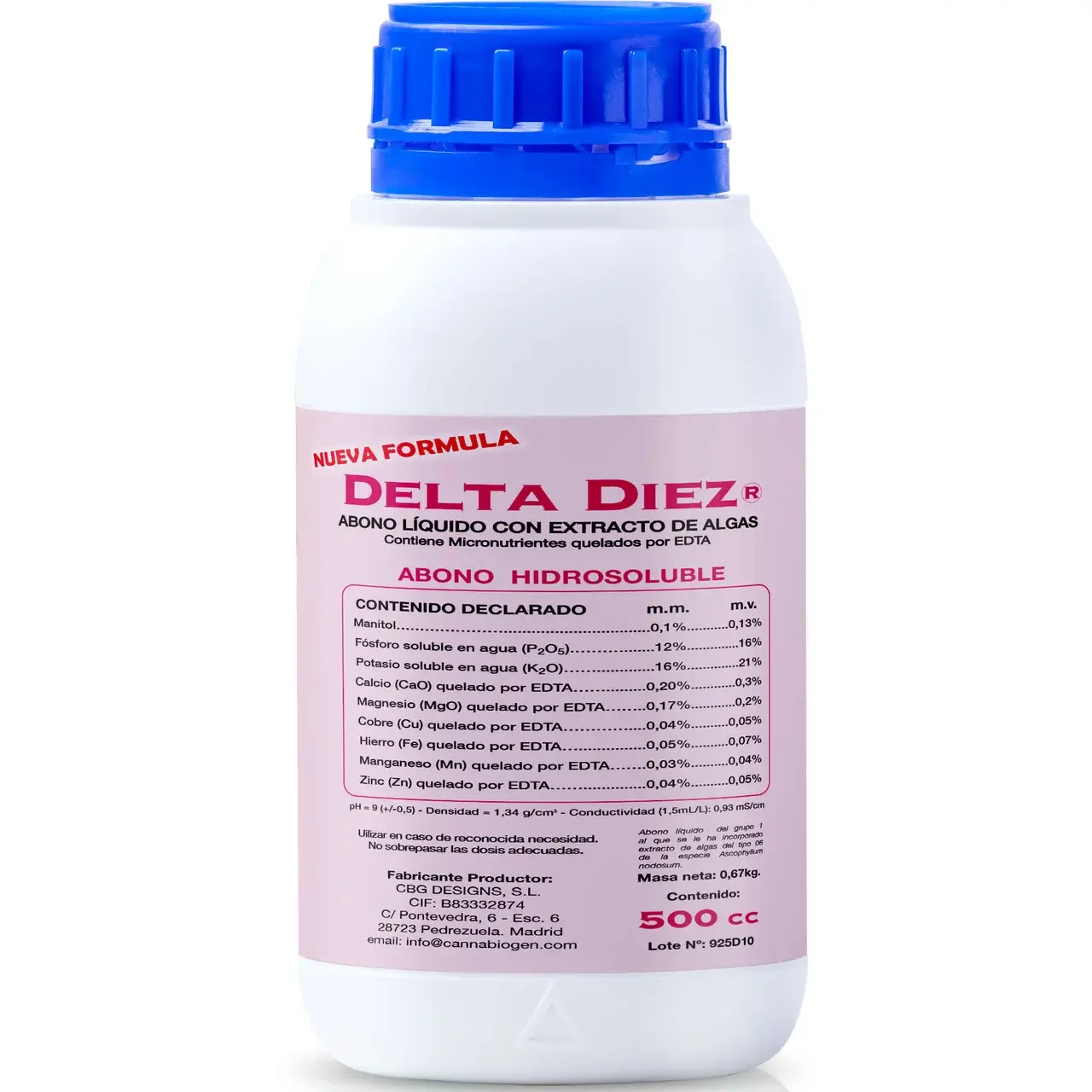 CANNABIOGEN DELTA TEN (DIEZ) 500 ml (Cтимулятор цветения)