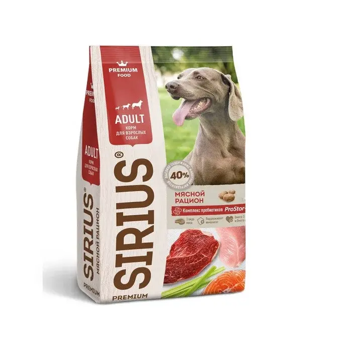 Sirius Dog Adult Мясной рацион 15кг Код: 4602009605567