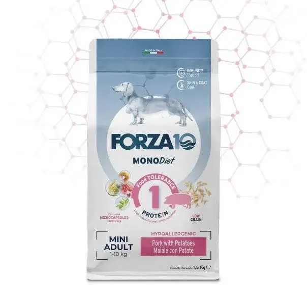Forza10 Mini Diet Adult Maiale для собак мелких пород кабан с картофелем 1,5 кг Код: 8020245713215