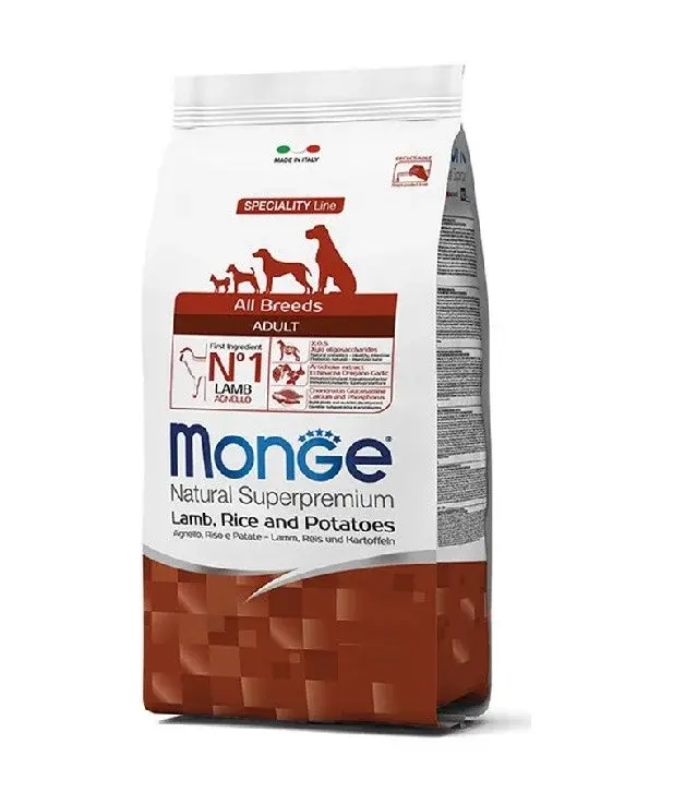 Monge Adult All Breeds Lamb 2,5 кг для взрослых собак всех пород с ягненком Код: 8009470011310