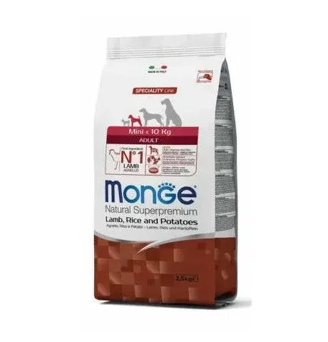 Monge Mini Adult Lamb 2,5 кг для взрослых собак мелких пород на ягненке Код: 8009470011549