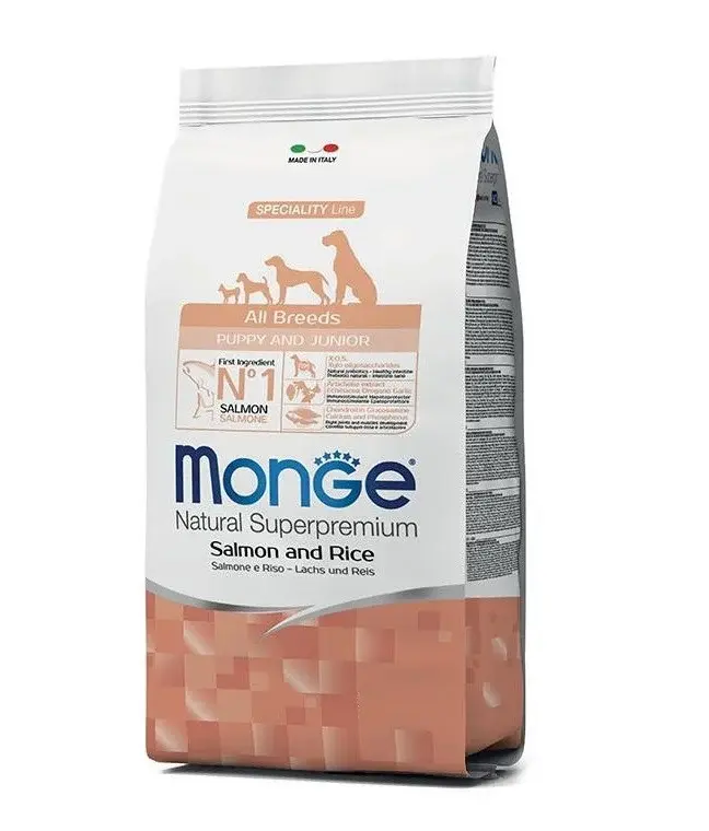 Monge Puppy & Junior All Breeds Salmon 800 гр для щенков всех пород лосось Код: 8009470011266