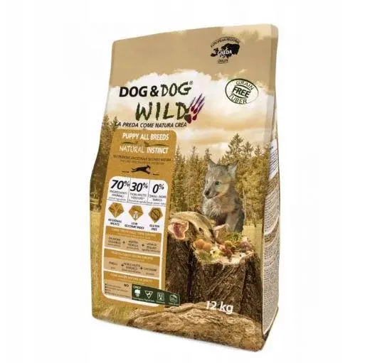 Dog&Dog Wild Natural Instinct беззерновой корм для щенков с лососем и уткой, 12 кг Код: 8001541004627
