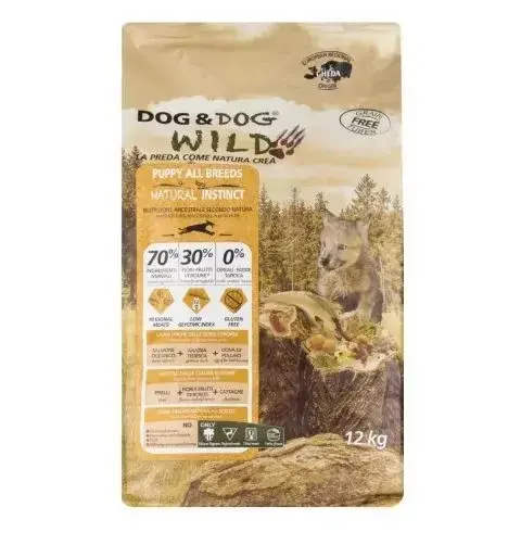 Dog&Dog Wild Natural Instinct беззерновой корм для щенков с лососем и уткой, 12 кг Код: 8001541004627