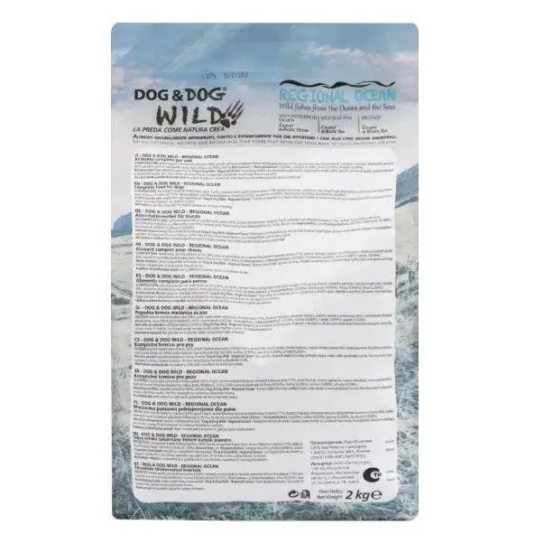 Dog&Dog Wild Regional Ocean беззерновой корм для взрослых собак всех пород с мясом лосося, 12 кг Код: 8001541004702