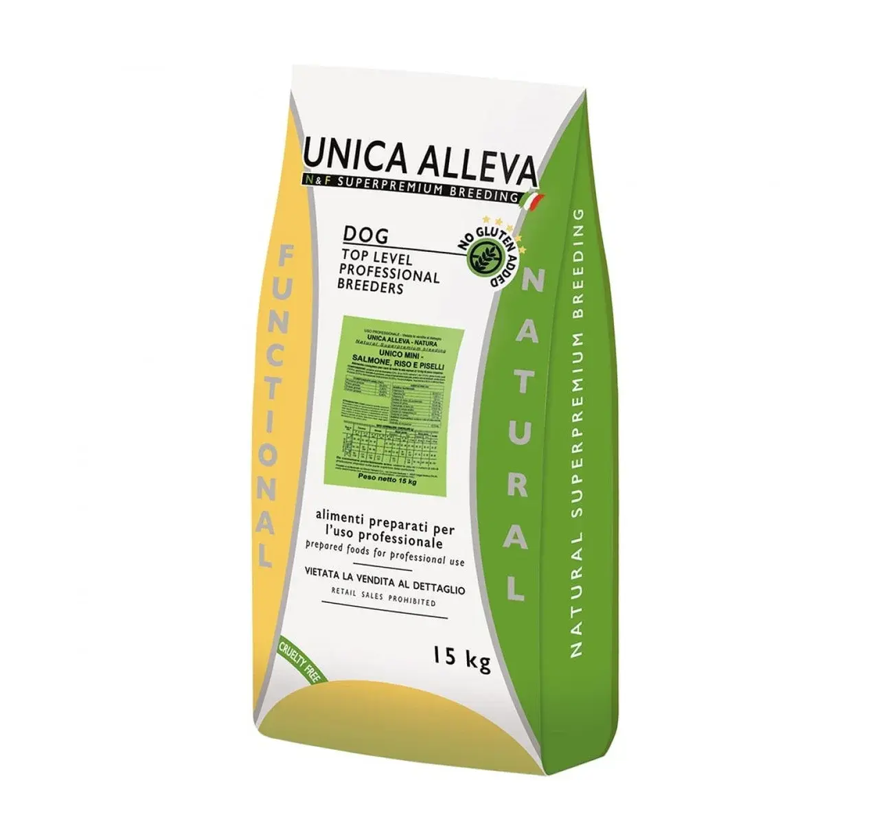 Unica Alleva Natura Mini salmon, rice and peas 15 кг, для взрослых мелких пород с лососем, рисом и горохом. Код: 2760340