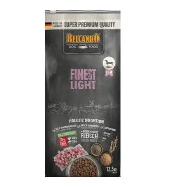 Belcando Finest Light для пожилых мелких и средних собак или склонных к полноте с уткой, 12,5 кг Код: 4002633558121