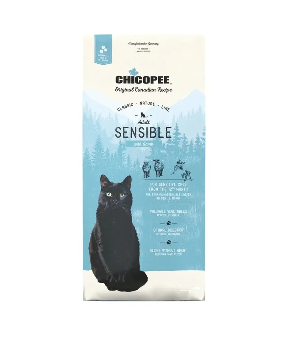 Chicopee Cat CNL Adult Sensible Lamb 1,5 кг. сухой корм для кошек с чувствительным пищеварение с ягненком Код: 4015598018036