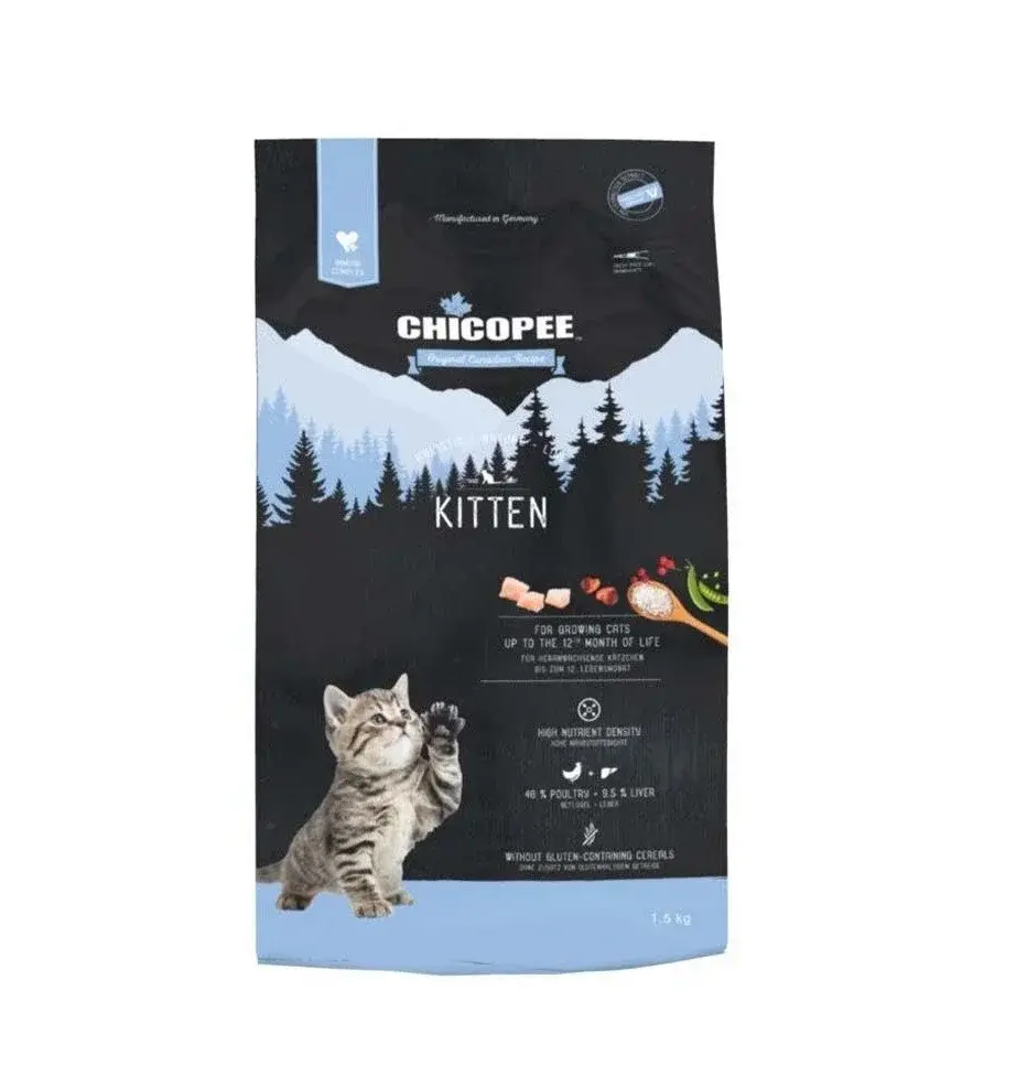Chicopee Cat HNL Kitten 1,5 кг. сухой корм для котят и кормящих кошек с мясом птицы Код: 4015598020695