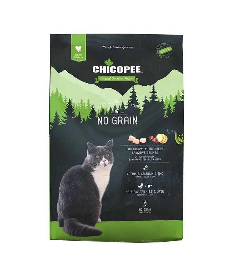 Chicopee Cat HNL No Grain, 1,5 кг. сухой беззерновой корм для кошек с чувствительным пищеварением Код: 4015598018128