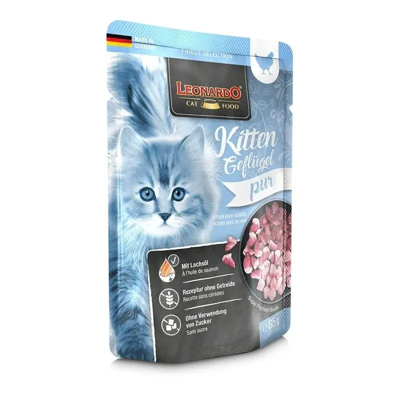 Leonardo Finest Selection Poultry Kitten для котят с птицей 85 г Код: 4002633756343