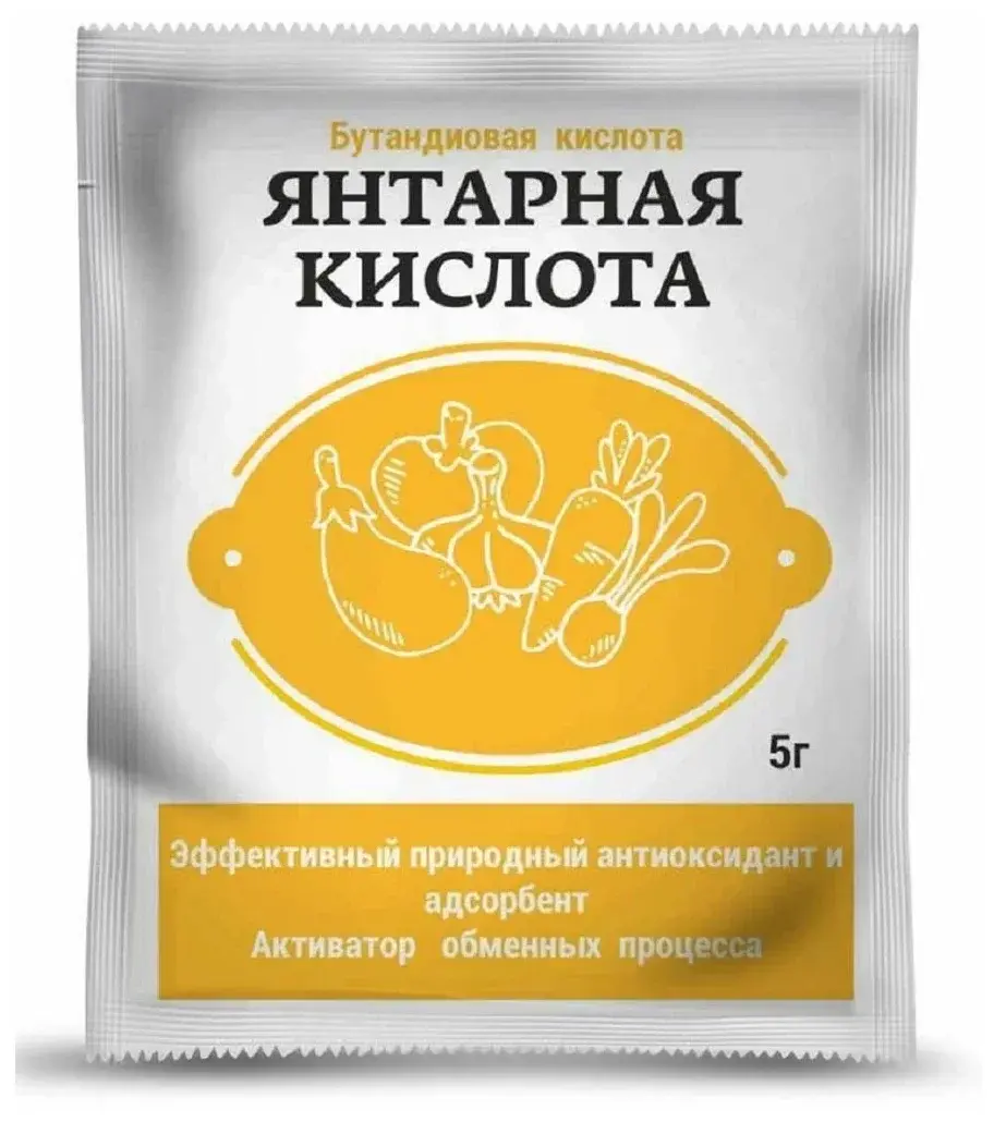 Янтарная кислота 5гр Код: 10-00006977