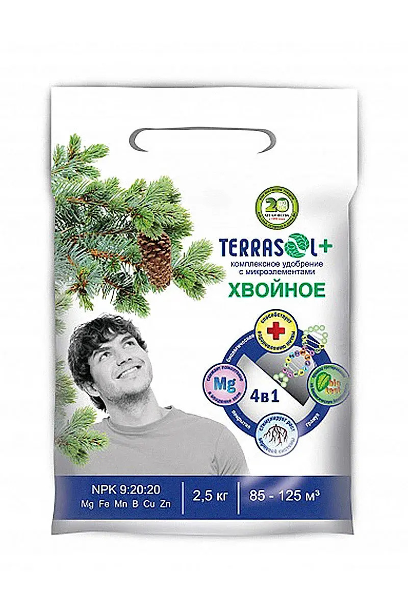 Удобрение Terrasol для хвойных 2,5 кг Код: 00000032276