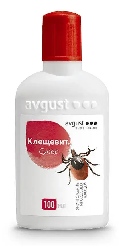 Клещевит Супер , 100 мл, Avgust от иксодовых клещей Код: BK000008570