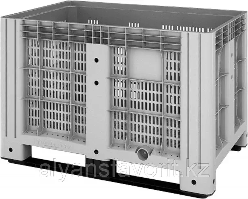 Пластиковый контейнер iBox 1200х1000 перфорированный на полозьях Код: 11.602.91.РЕ.С15