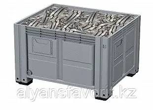 Пластиковый контейнер iBox 1200х1000 сплошной на ножках Код: 11.602.91.РЕ.С14