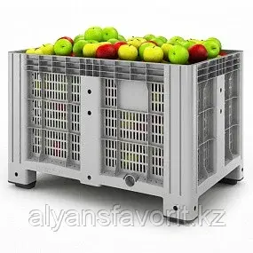Пластиковый контейнер IBOX 1200х800х800 мм (сплошной, на ножках) Код: 11.602F.91.РЕ.С10