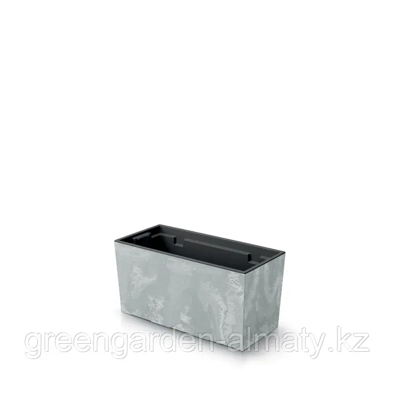 Горшок балконный с внутренней вставкой Urbi CASE Beton Effect DUC600E | Prosperplast Конкрит Код: DUC600E-422U