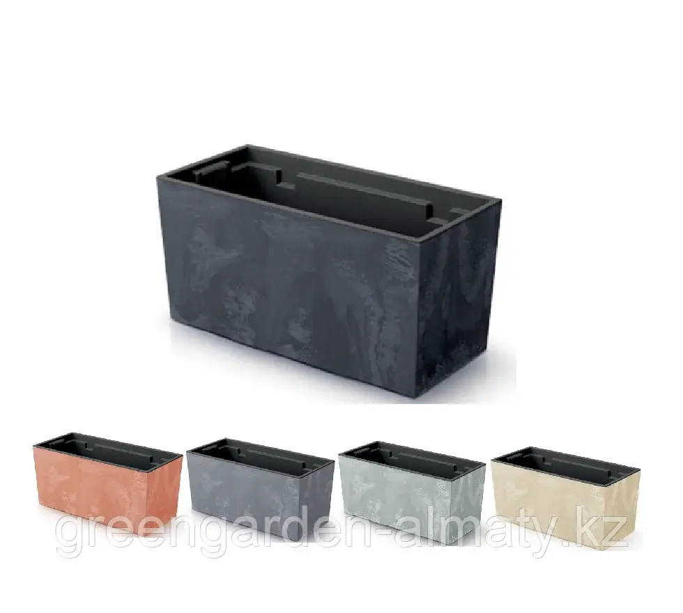 Горшок навесной с внутренней вставкой Urbi CASE Beton Effect W DUC600EW | Prosperplast Конкрит Код: DUC600EW-422U