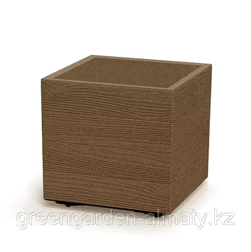 Горшок на колесиках Madera Square ECO Wood DMA400W | Prosperplast(Польша) Натуро Код: DMA400W-4665W
