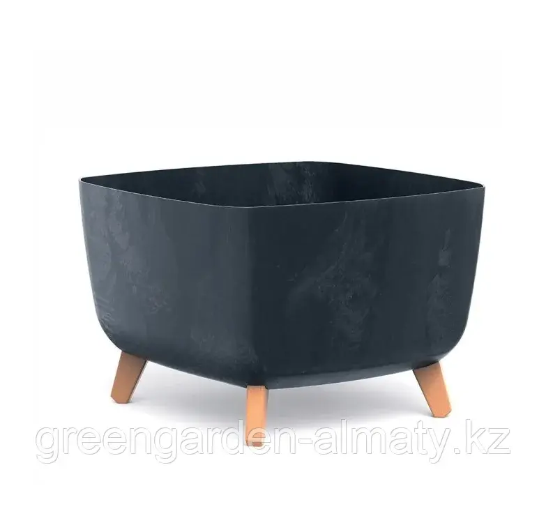 Горшок на ножках Gracia Square Beton Effect DGQL400E | Prosperplast Антрацит Код: DGQL400E-S433