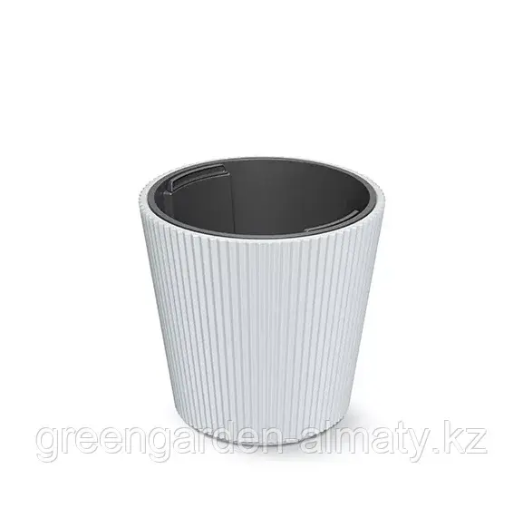 Горшок с внутренней вставкой MILLY DBMI470 | Prosperplast Белый Код: DBMI470-S449