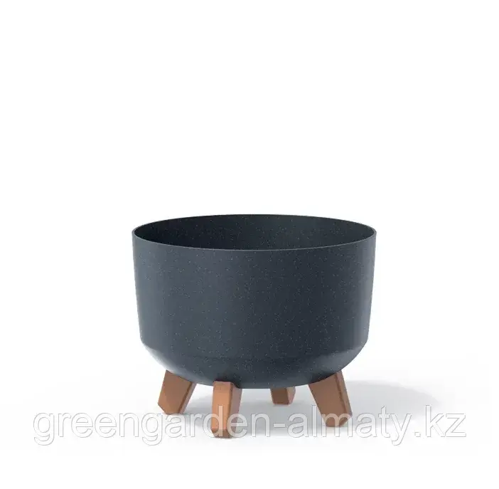 Горшок на ножках Gracia Square Beton Effect DGQL240E | Prosperplast Крем Код: DGQL240E-CY700