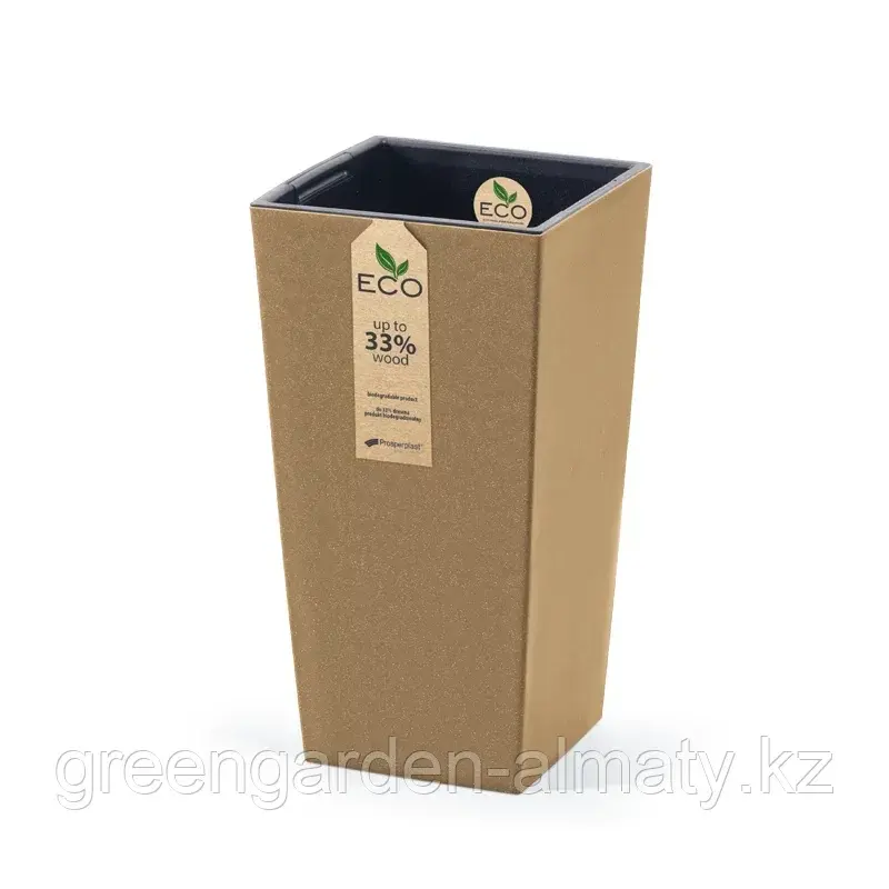 Горшок с внутренней вставкой Urbi Square ECO DURS200W | Prosperplast Натуро Код: DURS200W-4665W