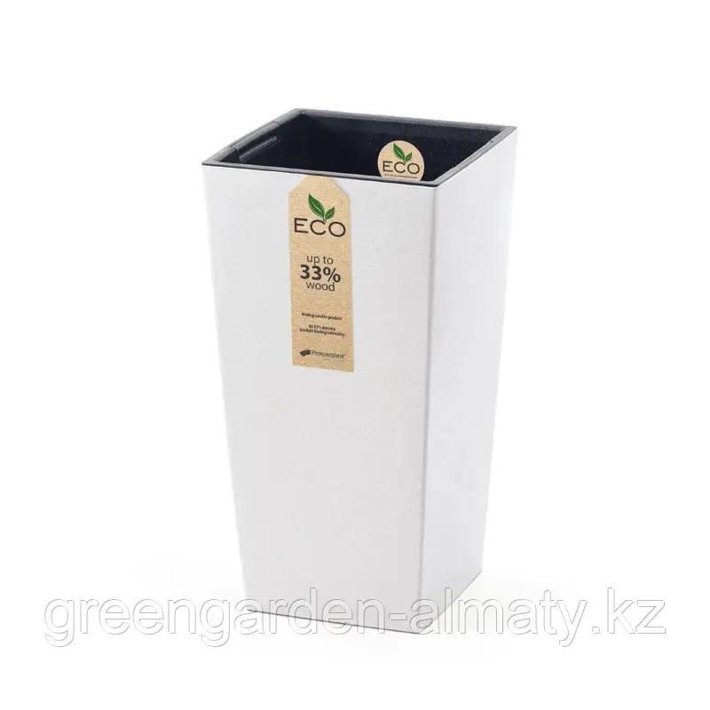 Горшок с внутренней вставкой Urbi Square ECO DURS200W | Prosperplast Белый(в крапинку) Код: DURS200W-S449W