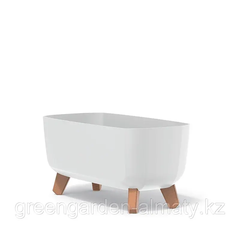 Горшок на деревянных ножках Gracia Case DGCL400 | Prosperplast Белый Код: DGCL400-S449