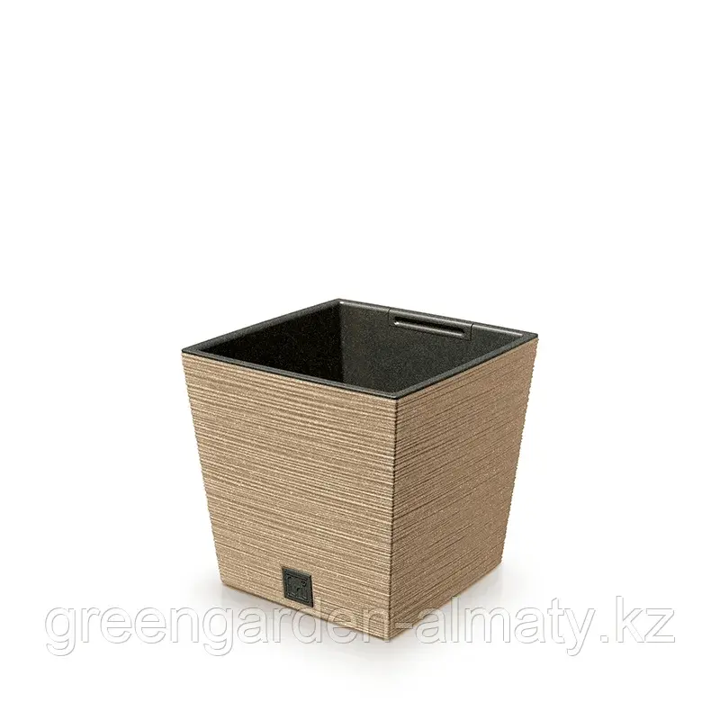 Горшок с внутренней вставкой FURU Square Low ECO Wood DFS240W | Prosperplast Натуро Код: DFS240W-4665W